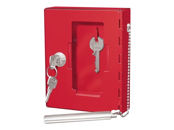 WeDo - Emergency key cabinet - stål - rød