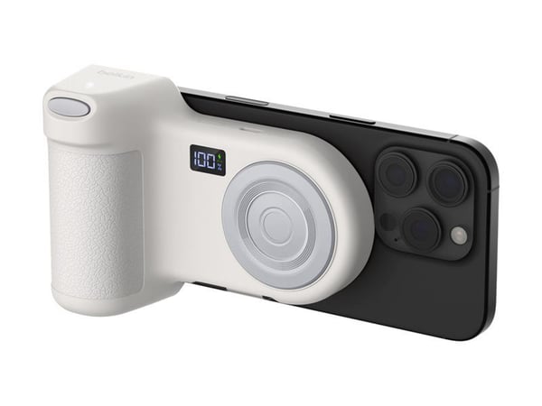 Belkin Stage PowerGrip, Matkapuhelin/älypuhelin, Aktiivinen teline, Käsi, Hiekka