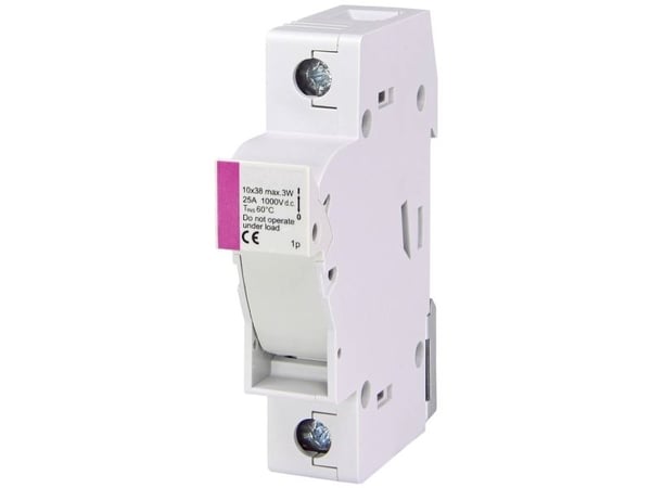ETI Elektrotechnik 002540201 EFH 10 DC 1-polet sikringsholder, passer til finsikring 10,3 x 38 mm, 25 A, 1000 V (1 stk)