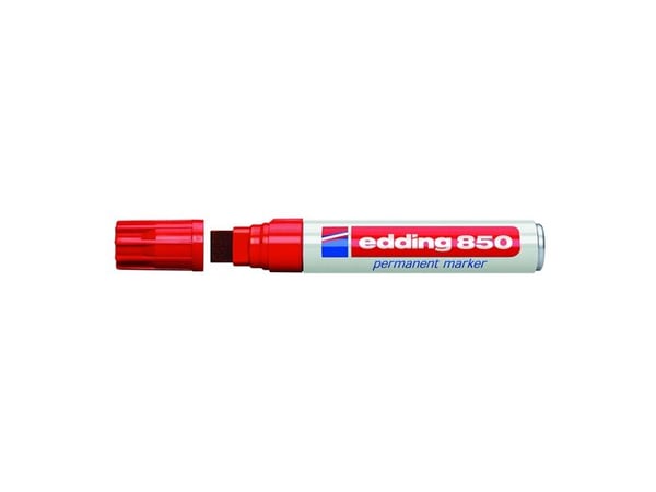 Edding 4-850 002, Punainen, Taltan pää, Punainen, Valkoinen, Alumiini, Ohut/erittäin paksu, 5 mm