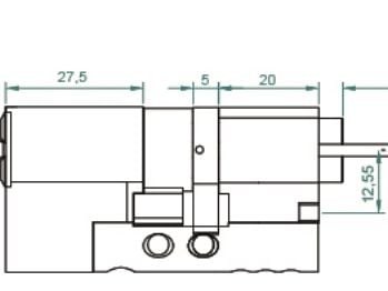 Danalock M&C adjustable cylinders, SKG