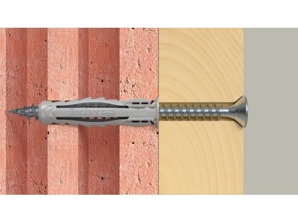 Fischer 567899, Ekspansjonsanker, Lettbetong, Murstein, Betong, Gipsblokk, Murverk, Nylon, 8 mm, 40 mm, 8 mm