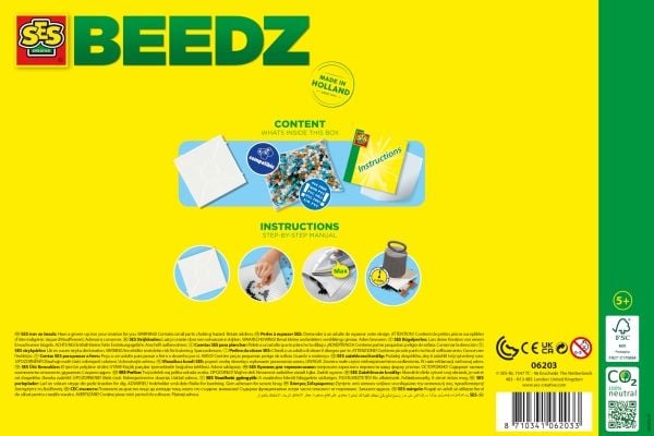 SES Creative Beedz 06203, 5 år, Gutt/Jente, Barn, Fotoark kartong, Flerfarget, 2100 stykker