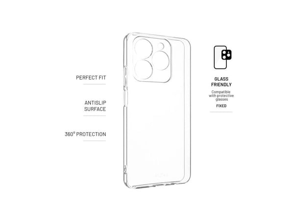 Fixed Story - bakdeksel til mobiltelefon - termoplastisk polyuretan (TPU) - gjennomsiktig - for Realme C61, Note 60