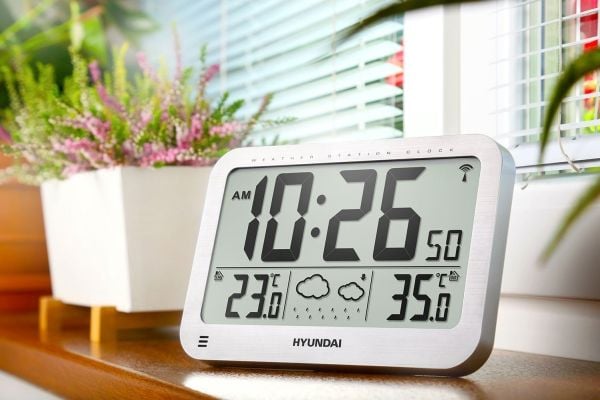 Hyundai WS 2331, Hvit, Inne Termometer, Utendørs Barometer, Termometer, Termometer, 0 - 50 °C, -20 - 50 °C