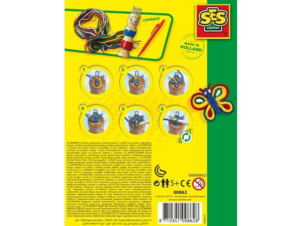 SES Creative Children''s French Knitting Kit, Lasten askartelusetti, 5 vuosi/vuosia, Puu, Monivärinen, 1 kpl
