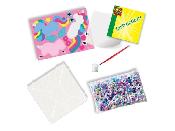 SES Creative Beedz 06263, 5 År, Pojke/flicka, Barn, Enhörning, Plast, Multifärg