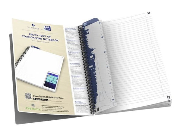 Notesbog oxford smart black notebook a4 linjeret