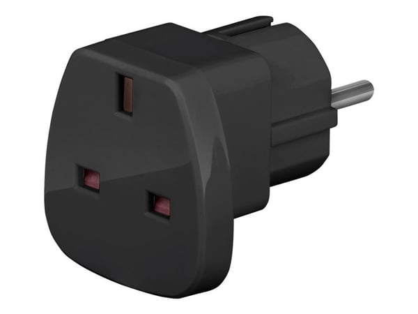 goobay - Strømkoblingsadapter - power CEE 7/7 (hann) til BS 1363 (hunn) - 250 V - 13 A - svart