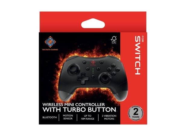 DELTACO GAMING GAM-183 - Spelkontroll - trådlös - Bluetooth - svart - för Nintendo Switch