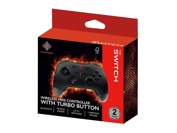 DELTACO GAMING GAM-183 - Spelkontroll - trådlös - Bluetooth - svart - för Nintendo Switch