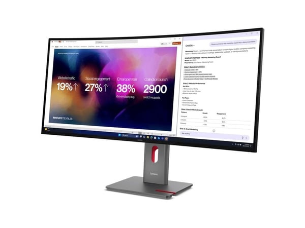 Lenovo ThinkVision P40WD-40 - LED-skärm - böjd - 40" (39.7" visbar) - 5120 x 2160 5K @ 120 Hz - IPS - 400 cd/m² - 2000:1 - HDR10 - 4 ms - Thunderbo...
