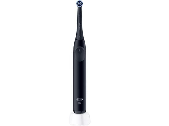 Oral-B iO 2, Voksen, Roterende Tannbørste, Daglig stell, Sensitiv / Myk, Super sensitive, Sort, 2 min, Batteri