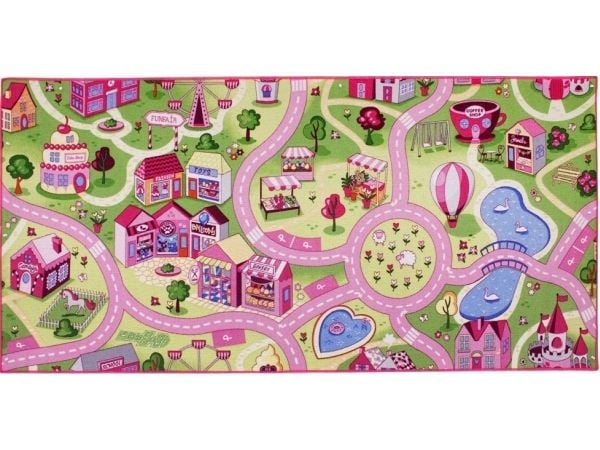 Biltapet/lekmatta Sweet Town 95 x 200 cm