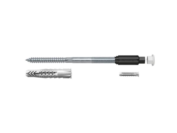 Fischer 520115, Skrue- og veggpluggsett, Lettbetong, Betong, Murverk, Murstein, Plast, M6, 1 cm, 24 cm