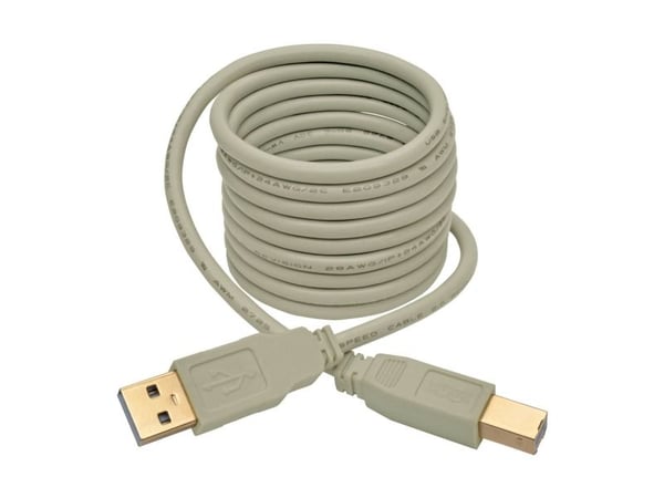 Usb 2.0 A To B Cable (M/M),  Beige, 6 Ft. (1.83 M)