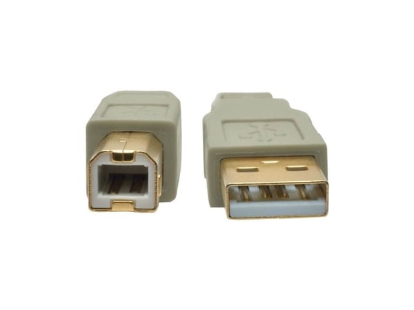 Usb 2.0 A To B Cable (M/M),  Beige, 6 Ft. (1.83 M)