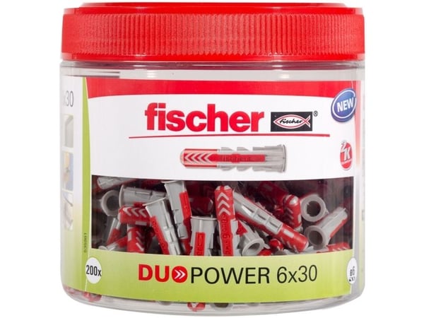 Fischer 535981, Veggplugg, Murstein, Betong, 30 mm, 6 mm, 4 cm, 4 mm