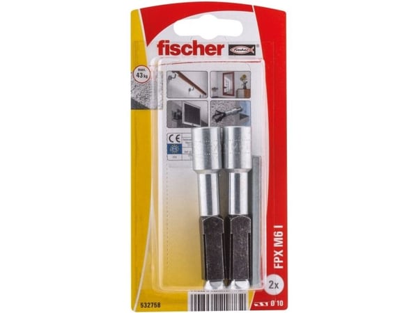 Fischer 532758, Ekspansjonsanker, Betong, M6, ETA-12/0456, 75 mm, 1 cm