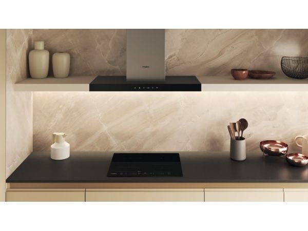 Whirlpool Filo WF S3660 CPNE - Induksjonskomfyrtopp - 4 plater - Nisje - bredde: 56 cm - dybde: 48 cm - svart