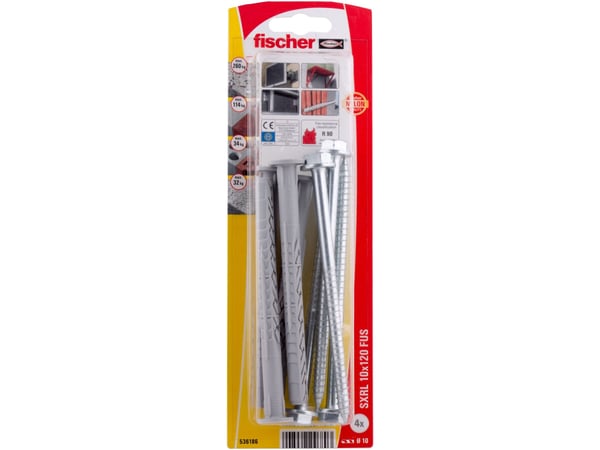 Fischer SXRL 10 x 120 FUS K NV Pitkävartinen raakapihdit 120 mm 536186 1 sarja