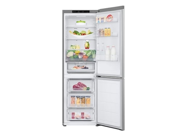 LG GBV3100CPY - Kjøleskap/fryser - bunnfryser - bredde: 59.5 cm - dybde: 67.5 cm - høyde: 186 cm - 344 liter - Klasse C - primasølv