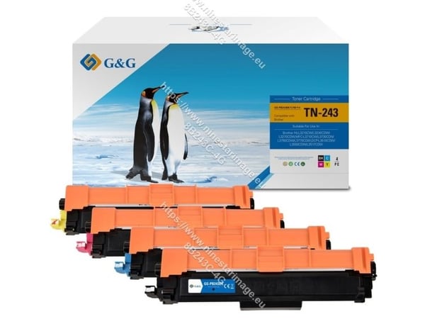 G&G 16019, 1000 sivua, musta, Syaani, Magenta, Keltainen, 4 kpl