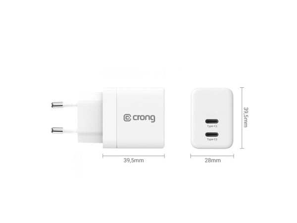 Crong CRG-GNCC35-WHI, Innendørs, AC, 20 V, Hvit