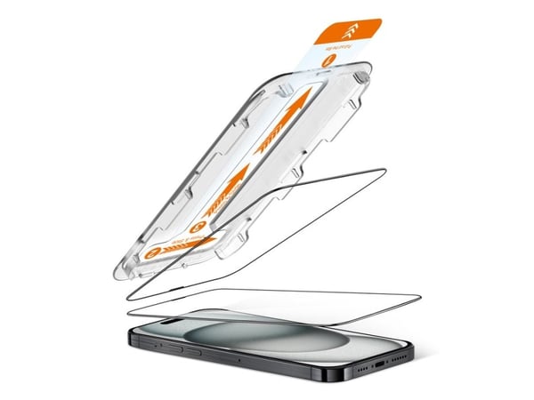 Crong EasyShield, Apple, iPhone 15 Plus, Ripebestandig, Gjennomsiktig, 2 stykker