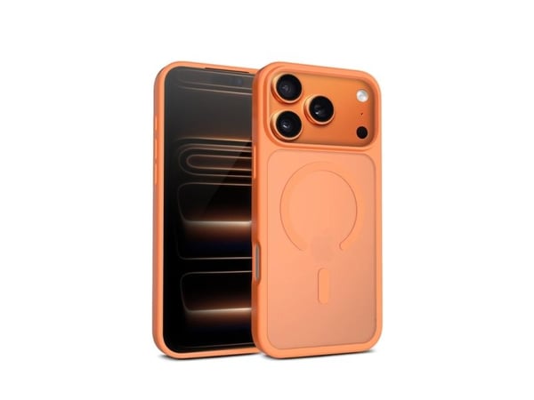 Crong CRGHMMIP1763PORG, Suojus, Apple, iPhone 17 Pro, Oranssi, Läpikuultava