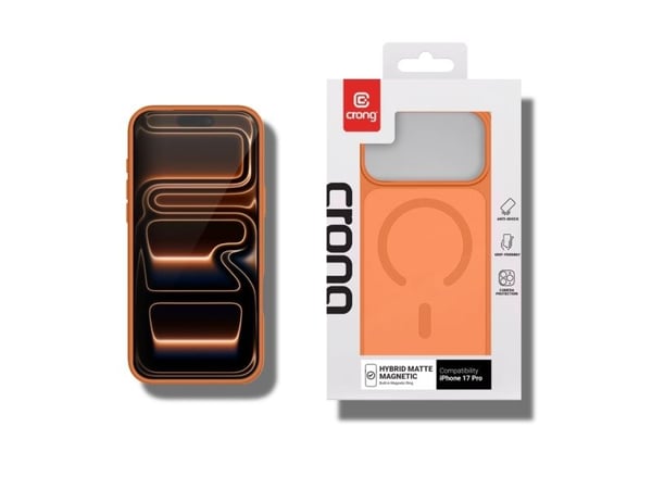 Crong CRGHMMIP1763PORG, Etui, Apple, iPhone 17 Pro, Oransje, Translucent