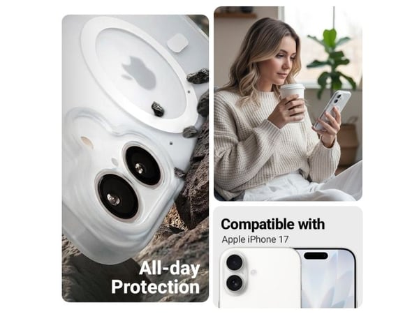 Crong CRGHMMIP1763WHT, Etui, Apple, iPhone 17, Hvit, Translucent
