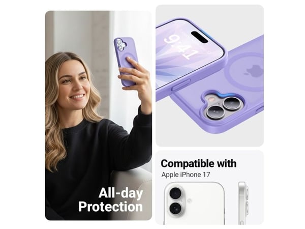 Crong CRGHMMIP1763LVR, Etui, Apple, iPhone 17, Lavender, Translucent