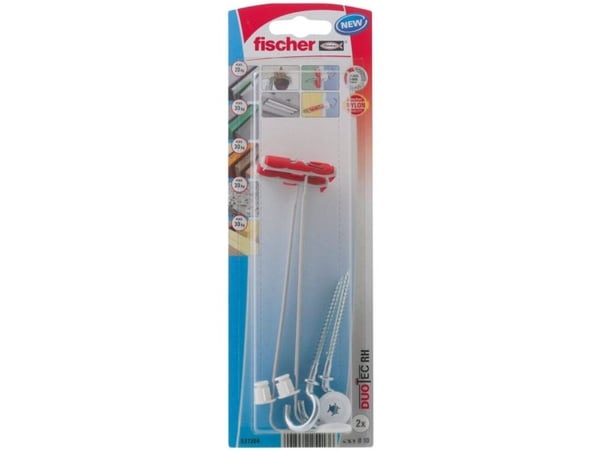 Fischer 537264, Skrue- og veggpluggsett, Gipsfiberplate, Gipsplater, 50 mm, 1 cm, 6,6 cm, 5 mm