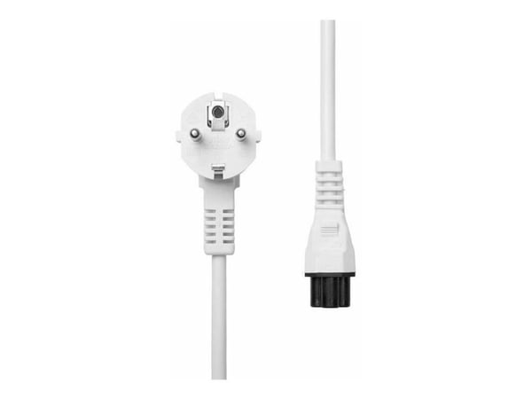 MicroConnect - Strömkabel - IEC 60320 C5 till Typ F/E (hane) vinklad - 250 V - 2.5 A - 3 m - vit