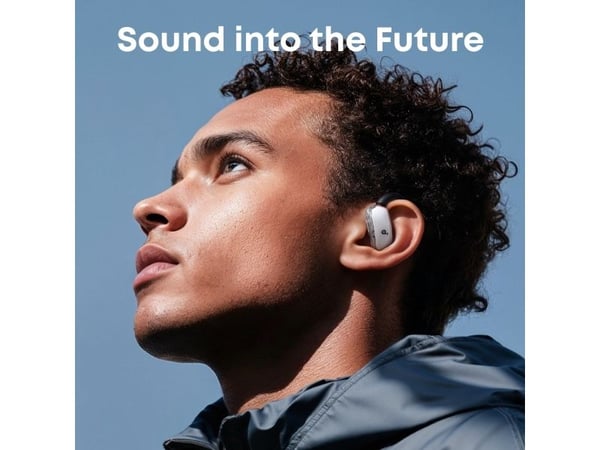 Anker Soundcore V40i - True wireless-hodetelefoner med mikrofon - åpent øre - over-øret-montering - Bluetooth - hvit