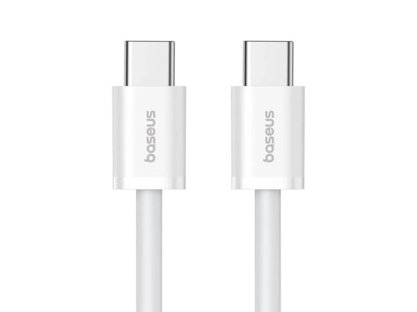 Baseus Superior, 2 m, USB C, USB C, 480 Gbit/s, Valkoinen