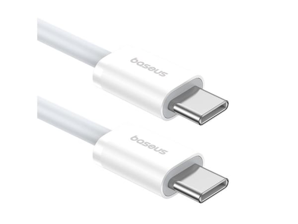 Baseus Superior, 2 m, USB C, USB C, 480 Gbit/s, Valkoinen