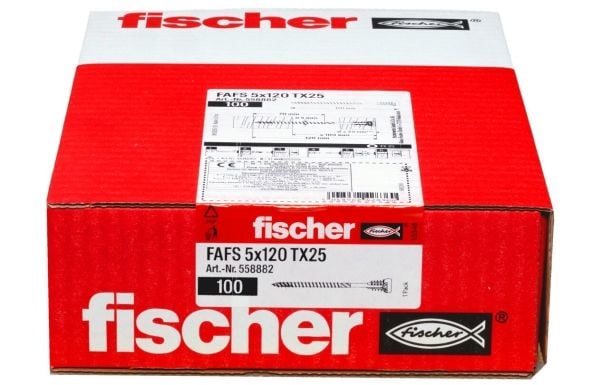 Fischer 558882, Skru, Metall, Tre, Delgjenge, Forsenket hode, Torx