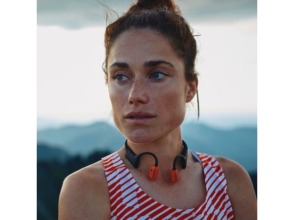Suunto Wing 2 - Hodetelefoner med mikrofon - åpent øre - bak-nakken-montering - Bluetooth - trådløs - korallrød