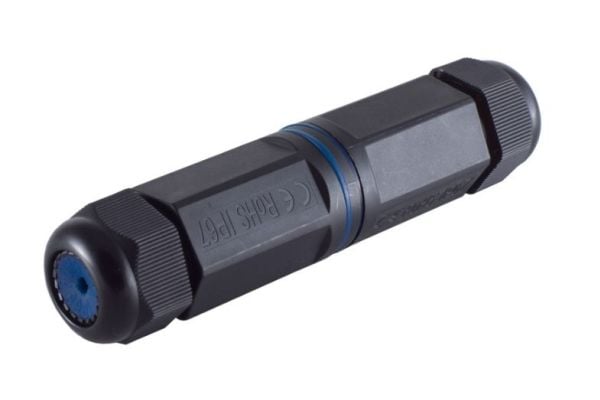 MicroConnect - Kopplingsdon för nätverk - RJ-45 (hona) till RJ-45 (hona) - SFTP - CAT 6 - utomhus, IP67 - svart