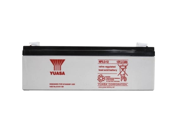 Yuasa 12V 2300mAh, Forseglet blysyre (VRLA), 12 V, 1 stykker, Sort, Hvit, 2300 mAh