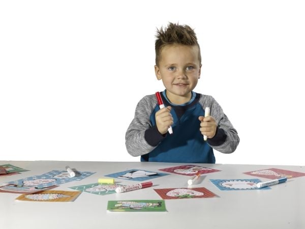 SES Creative 14896, Blå, Grå, Orange, Rosa, Röd, Gul, Rund, Formad spets, 3 År, 6 År, Barn