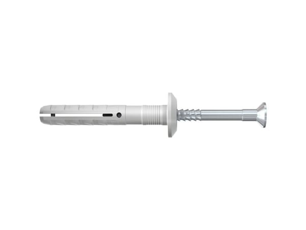 Fischer 514870, Ruuvi- ja seinäpistokesarja, Höyrykarkaistu kevytbetoni, Tiili, Betoni, Kipsiharkko, Nailon, Sinkkipinnoitettu teräs, Pozidriv, PZ3