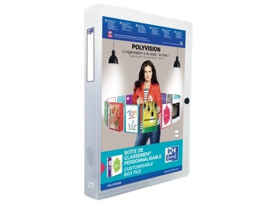 Oxford 100200142, Envelope folder, A4, Polypropylen (PP), Transparent, 300 ark, 4 cm