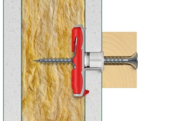Fischer 537262, Skrue- og veggpluggsett, Gipsfiberplate, Gipsplater, 50 mm, 1 cm, 4,5 mm, 5 mm