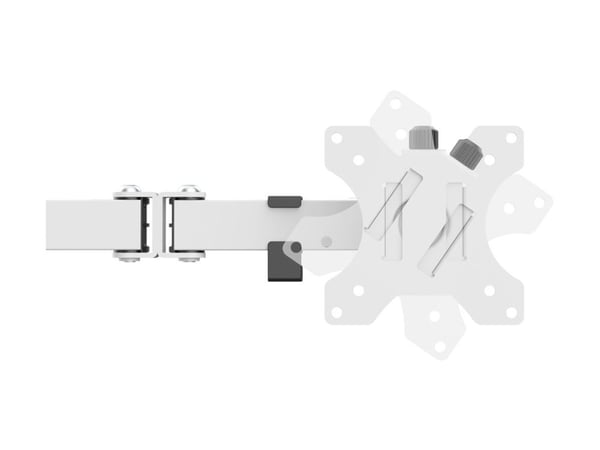 DELTACO GAMING WA86 - Monteringssett (skrivebordsmontering) - full bevegelse dobbelarm - for 2 LCD-skjermer - stål, aluminium - hvit - skjermstørre...
