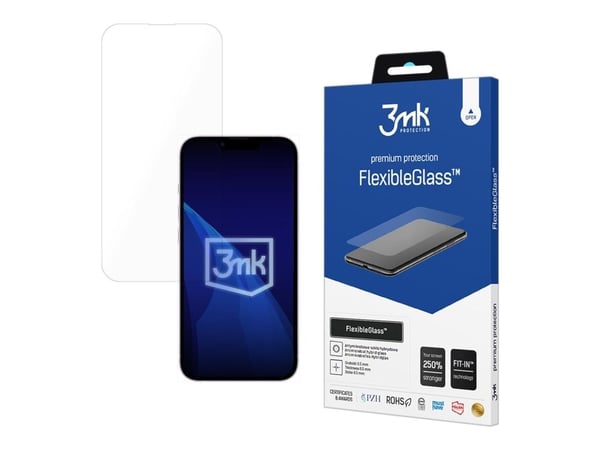3mk FlexibleGlass - Skärmskydd för mobiltelefon - splitterskydd - glas - för Apple iPhone 16e, 17e