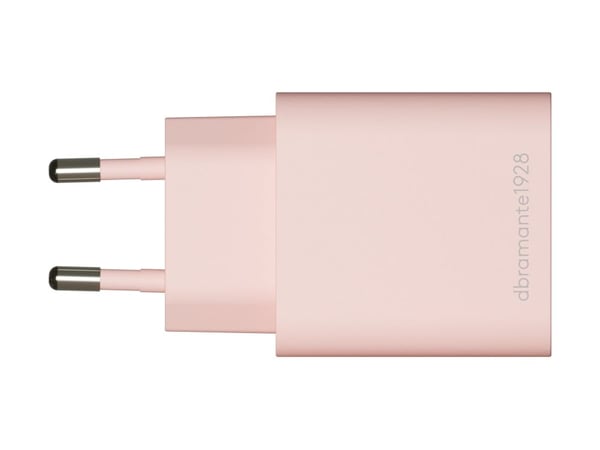 DBRAMANTE WALL CHARGER USB-C 20W+USB A 18W PNK