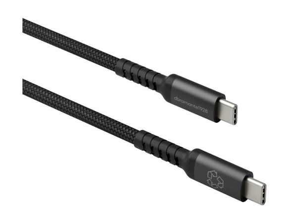dbramante1928 re-charge it - USB-kabel - USB-C (hann) til USB-C (hann) - 2 m - braided, opp til 100W ladekraft - svart